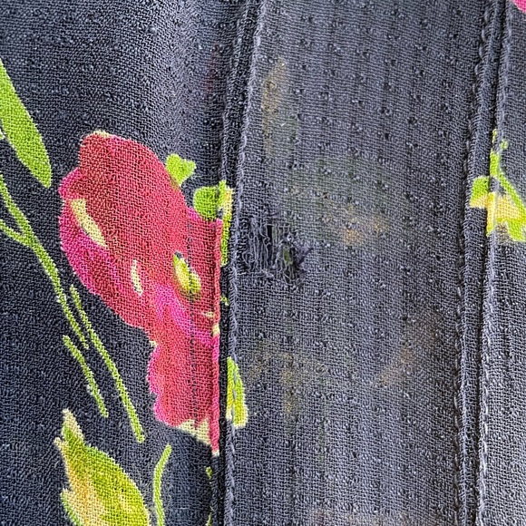 Vintage April Cornell Floral Sheer Midi Dress - Picture 7 of 16